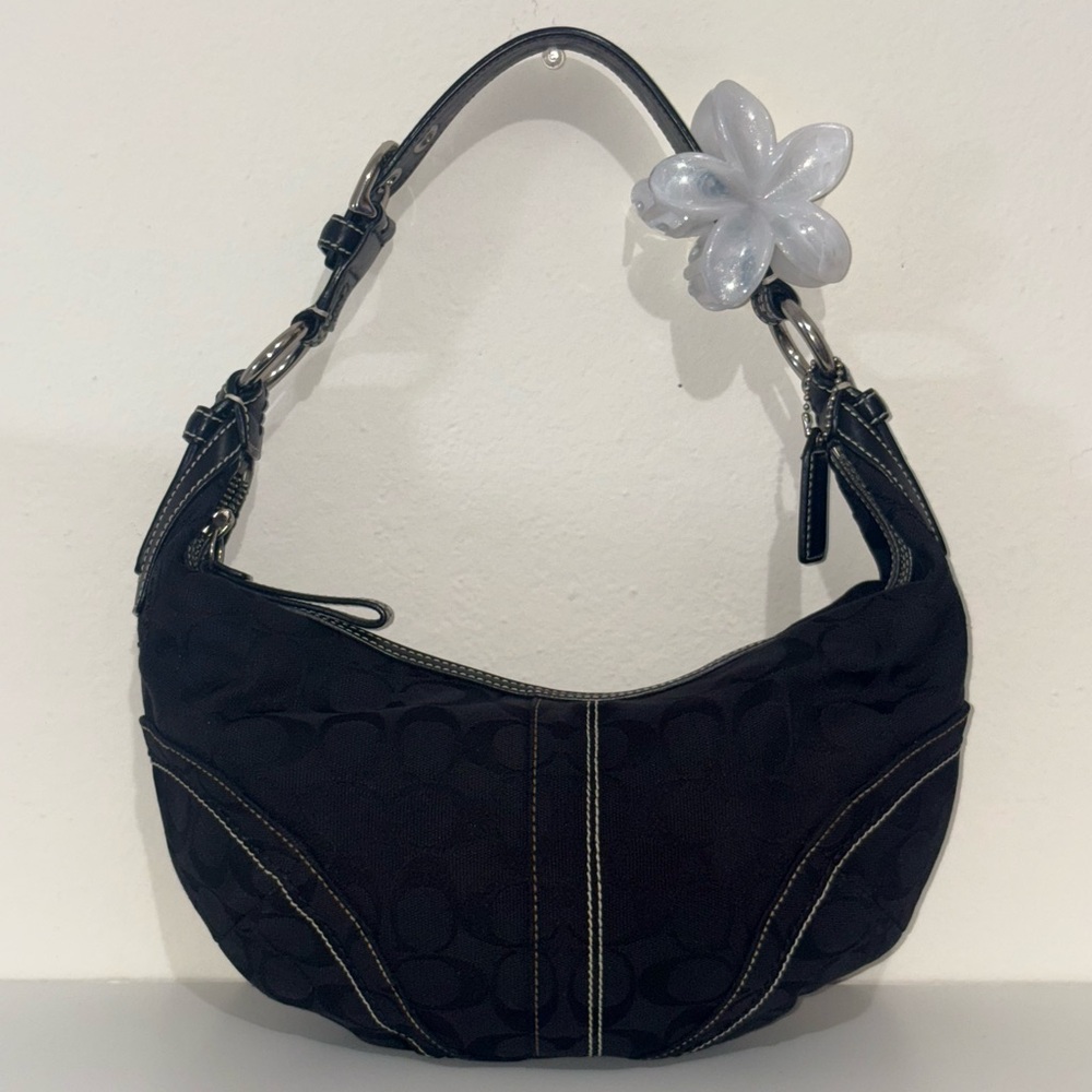 SOLD Coach Mini Signature Jacquard Hobo
